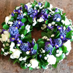 Spring floral wreath